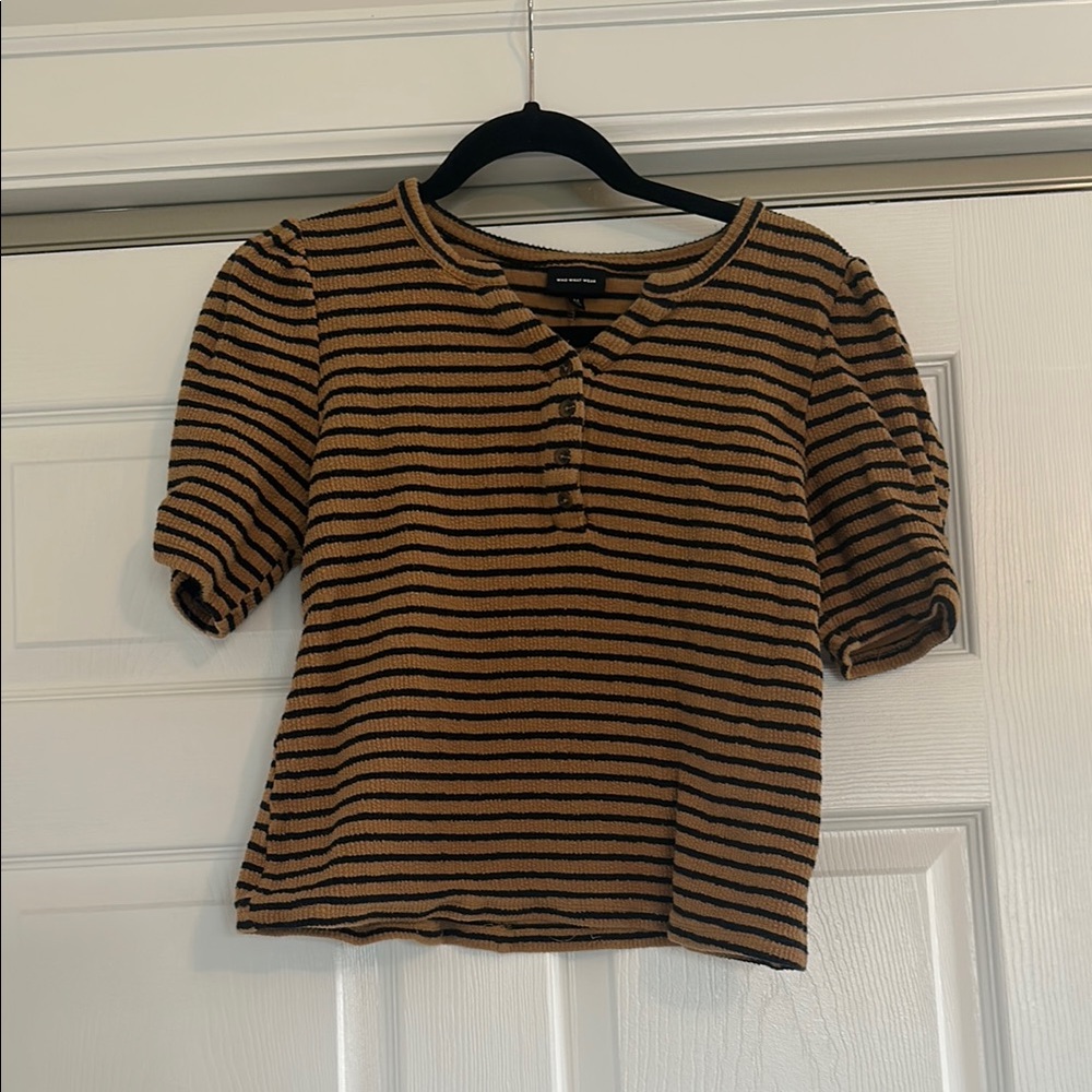Striped Brown and Black Top
